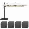 Parasol Déporté 3x3m Et 4 Dalles à Remplir Aluminium Blanc -VIDAXL || SuperFish || Konstsmide Soldes Boutique 08fa012de549e32d