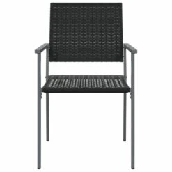 VIDAXL Chaises De Jardin Lot De 2 Noir 54x62,5x89 Cm Résine Tressée -VIDAXL || SuperFish || Konstsmide Soldes Boutique 096539e9f3c97795