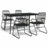 VIDAXL Mobilier à Dîner De Jardin 5 Pcs Noir Rotin Pvc -VIDAXL || SuperFish || Konstsmide Soldes Boutique 0a2f5a4869d94865