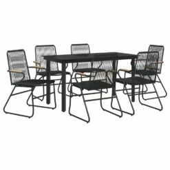 VIDAXL Ensemble à Dîner De Jardin 7 Pcs Noir Rotin Pvc 11 VIDAXL Ensemble à Dîner De Jardin 7 Pcs Noir Rotin Pvc -VIDAXL || SuperFish || Konstsmide Soldes Boutique 0c922f1d736a4818