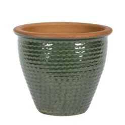 Pot émaillé Jade Vert SP-Pot 27-01N - D.24,5xH.20cm