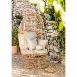 Fauteuil De Jardin Œuf Rotatif Ligne AGAPE En Résine Imitation Bambou -VIDAXL || SuperFish || Konstsmide Soldes Boutique 1044358 2069188