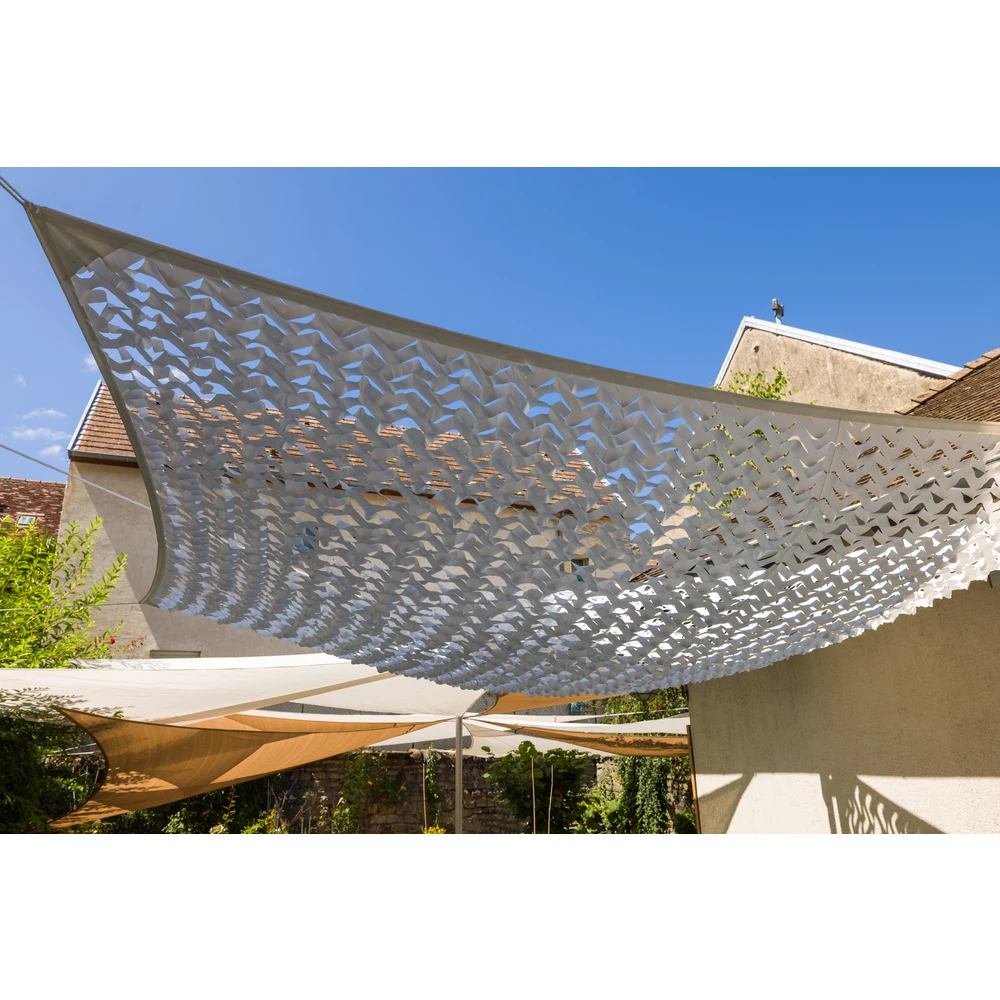 Filet D'ombrage Rectangulaire 3 X 2,4 M Blanc Pur 4 Filet D'ombrage Rectangulaire 3 X 2,4 M Blanc Pur – Image 2