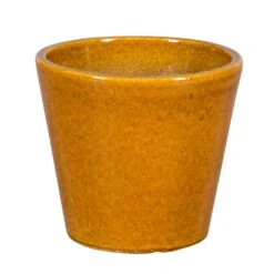 Pot émaillé Shanghai 4-01T Ocre - D.42xH.37cm