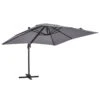 Parasol Déporté Carré 3 X 3m En Aluminium Gris -VIDAXL || SuperFish || Konstsmide Soldes Boutique 143b4fb3a5c86b82