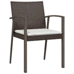 VIDAXL Chaises De Jardin Coussins Lot De 4 Marron 56,5x57x83 Cm Rotin -VIDAXL || SuperFish || Konstsmide Soldes Boutique 24f824a4e84b7df2