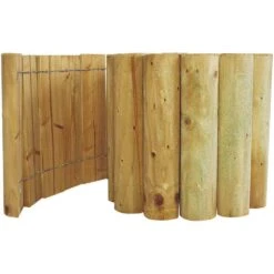 Bordure Rouleau Eco, En Bois - L. 200 X H. 30 Cm