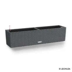 LECHUZA Jardinière Balconera Cottage En Plastique Granit - 79x19x19 Cm