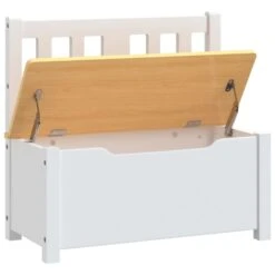 VIDAXL Banc De Rangement Pour Enfants Blanc Et Beige 60x30x55 Cm Mdf -VIDAXL || SuperFish || Konstsmide Soldes Boutique 3a1612d1a34f6361