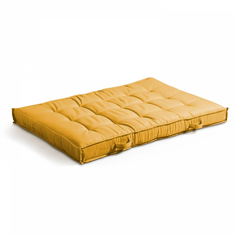 Coussin De Sol Ou D'assise Matelassé Polyester Jaune 120x80x12 Cm 3 Coussin De Sol Ou D'assise Matelassé Polyester Jaune 120x80x12 Cm