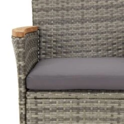 VIDAXL Ensemble De Bistro De Jardin 3 Pcs Coussins Gris Poly Rotin -VIDAXL || SuperFish || Konstsmide Soldes Boutique 493ad2a6196150a3