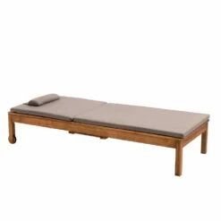 Lot De 2 Bains De Soleil Avec Coussin Et Tablette En Bois Taupe -VIDAXL || SuperFish || Konstsmide Soldes Boutique 4af2c8bc2b384259