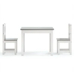 VIDAXL Ensemble De Table Et Chaises Enfants 3 Pcs Blanc Et Gris Mdf -VIDAXL || SuperFish || Konstsmide Soldes Boutique 4c80823e7a2b018a
