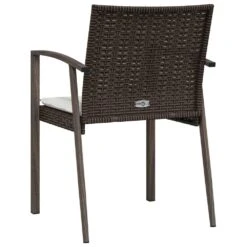 VIDAXL Chaises De Jardin Coussins Lot De 4 Marron 56,5x57x83 Cm Rotin -VIDAXL || SuperFish || Konstsmide Soldes Boutique 4f2363e387958fc2
