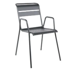 Fauteuil De Jardin Bridge MONCEAU Carbone En Acier - 64,5x52x85 Cm