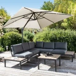 Parasol Déporté Carré 3 X 3m En Aluminium écru -VIDAXL || SuperFish || Konstsmide Soldes Boutique 582876a73ff880b1