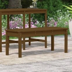 VIDAXL Banc De Jardin Marron Miel 109x44x45 Cm Bois De Pin Massif -VIDAXL || SuperFish || Konstsmide Soldes Boutique 59916dc4df0a5cc0