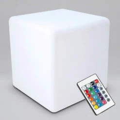 Cube Led Multicolore Avec Télécommande 43cm