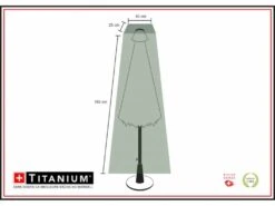 Housse De Protection Pour Parasol 40 X 25 X 185 Cm - Noir