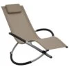 VIDAXL Chaise Longue Pour Enfants Acier Taupe