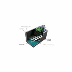 Jardinière En Résine Tressée Avec Réserve D'eau Et Cadre En Aluminium 50 X 50 X -VIDAXL || SuperFish || Konstsmide Soldes Boutique 6345bd84408170.48596446