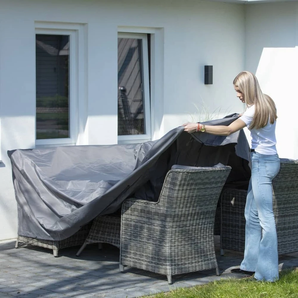 Madison Housse De Meubles D'extérieur 130 X 130 X 85 Cm Gris 7 Madison Housse De Meubles D'extérieur 130 X 130 X 85 Cm Gris – Image 5