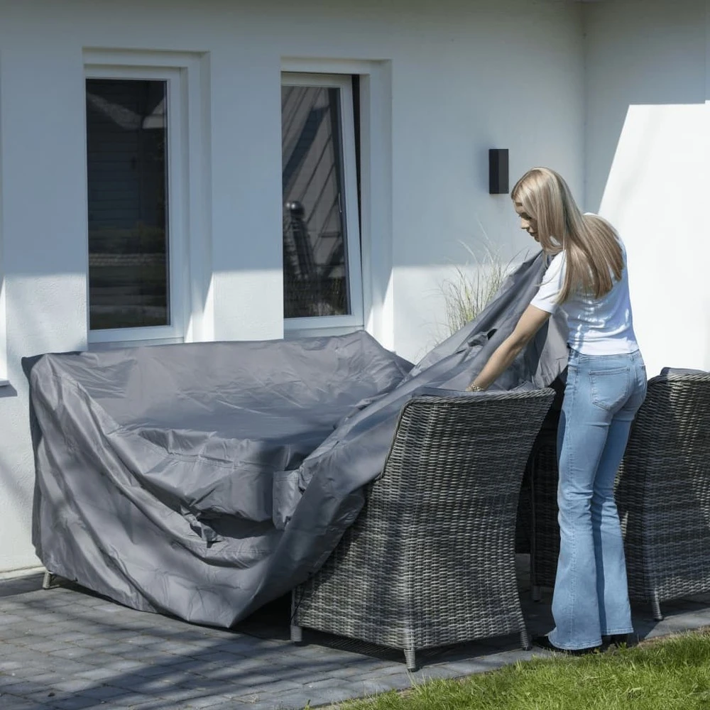 Madison Housse De Meubles D'extérieur 130 X 130 X 85 Cm Gris 6 Madison Housse De Meubles D'extérieur 130 X 130 X 85 Cm Gris – Image 4