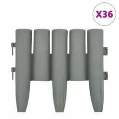 VIDAXL Bordures De Pelouse 36 Pcs Gris 10 M Pp -VIDAXL || SuperFish || Konstsmide Soldes Boutique 639c623b750dc7.53844836