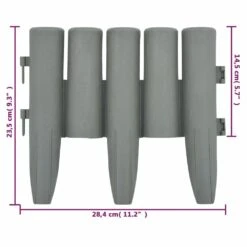 VIDAXL Bordures De Pelouse 36 Pcs Gris 10 M Pp -VIDAXL || SuperFish || Konstsmide Soldes Boutique 639c623b8775f1.15393157