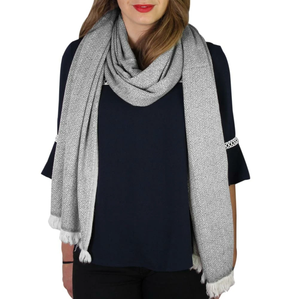 Etole / Pashmina Femme Gris Foncé 4 Etole / Pashmina Femme Gris Foncé – Image 2