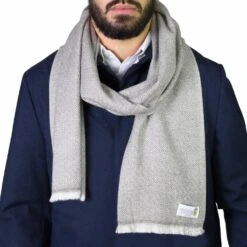 Echarpe Cachemire Et Laine Marron