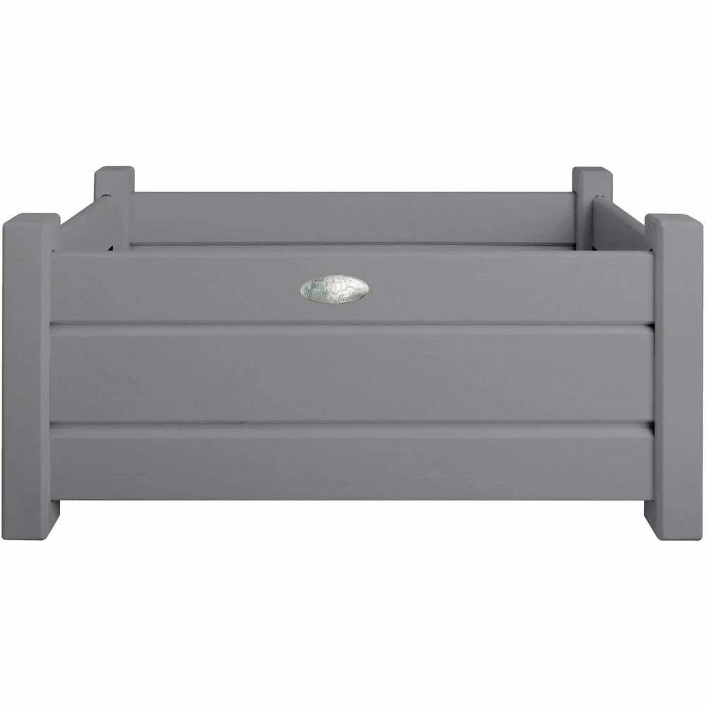 Bacs à Fleurs Rectangulaires (lot De 2) Gris 6 Bacs à Fleurs Rectangulaires (lot De 2) Gris – Image 4