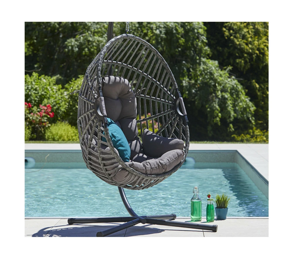 Canberra - Fauteuil De Jardin Suspendu - Gris Anthracite 4 Canberra - Fauteuil De Jardin Suspendu - Gris Anthracite – Image 2