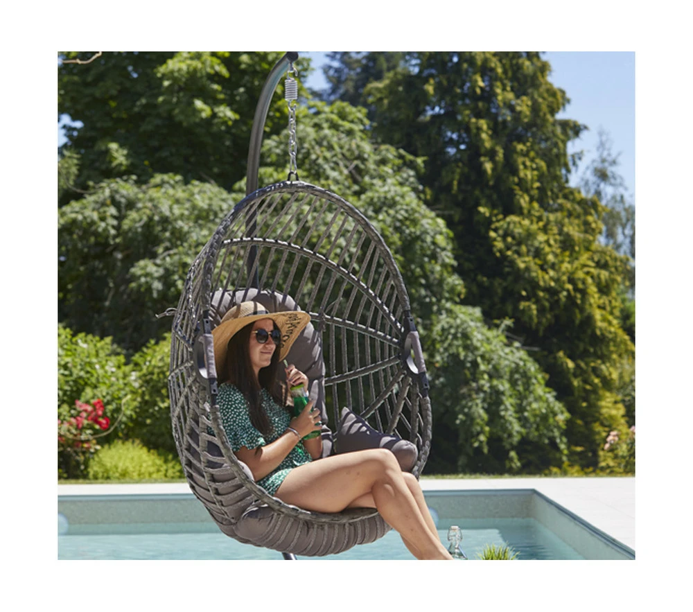 Canberra - Fauteuil De Jardin Suspendu - Gris Anthracite 5 Canberra - Fauteuil De Jardin Suspendu - Gris Anthracite – Image 3