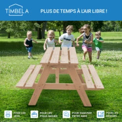 Table Enfant En Bois – Table Et Chaise Enfant - 90x90xh50 Cm - M018-1 -VIDAXL || SuperFish || Konstsmide Soldes Boutique 63eb3fd1e0df18.25863601