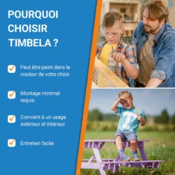 Table Enfant En Bois – Table Et Chaise Enfant - 81x60xh50 Cm - M012-1 -VIDAXL || SuperFish || Konstsmide Soldes Boutique 6405d9b6a3b751.61546197