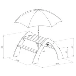 Axi Kylo Xl Table Pique Nique Enfant En Bois Gris & Blanc -VIDAXL || SuperFish || Konstsmide Soldes Boutique 641d4029033279.17080669