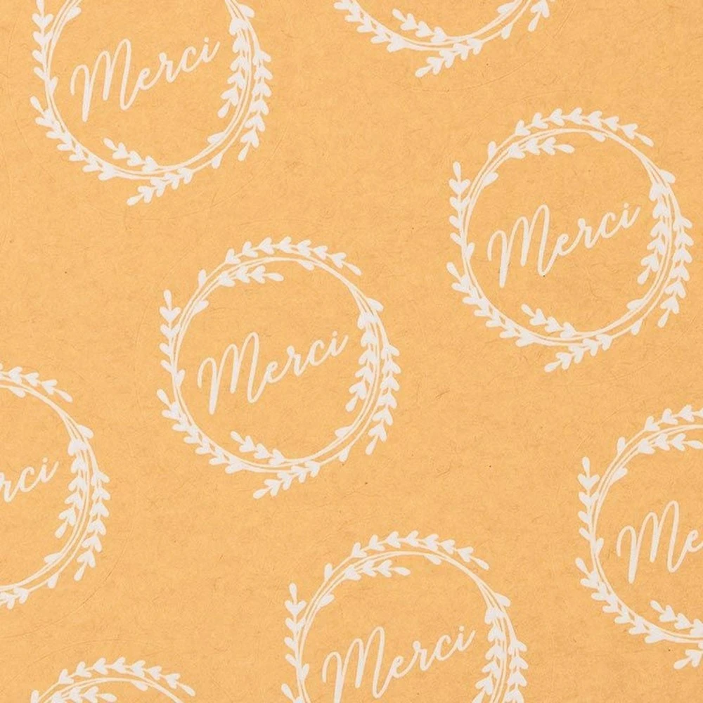 180 Stickers Kraft Merci ø 3,5 Cm 5 180 Stickers Kraft Merci ø 3,5 Cm – Image 3