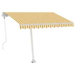 VIDAXL Auvent Automatique Capteur De Vent/led 350x250cm Jaune Et Blanc -VIDAXL || SuperFish || Konstsmide Soldes Boutique 6426dd83358212.39658288