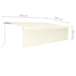 VIDAXL Auvent Rétractable Manuel Avec Store 5x3 M Crème -VIDAXL || SuperFish || Konstsmide Soldes Boutique 6426dd8456e664.84492876