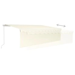 VIDAXL Auvent Rétractable Manuel Avec Store 5x3 M Crème -VIDAXL || SuperFish || Konstsmide Soldes Boutique 6426dd8461f1e9.31406199
