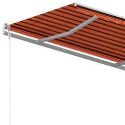 VIDAXL Auvent Rétractable Automatique Et Poteaux 3x2,5 M Orange Marron -VIDAXL || SuperFish || Konstsmide Soldes Boutique 6426dd878e4ad9.56583890