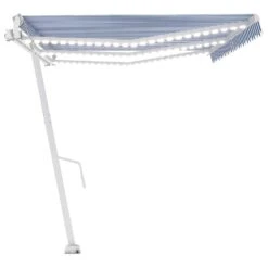 VIDAXL Auvent Automatique Capteur De Vent Led 600x350 Cm Bleu Et Blanc -VIDAXL || SuperFish || Konstsmide Soldes Boutique 6426dd8dcda726.24978689