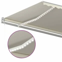 VIDAXL Auvent Manuel Rétractable Avec Led 600x350 Cm Crème -VIDAXL || SuperFish || Konstsmide Soldes Boutique 6426ddb3bc3320.49451897
