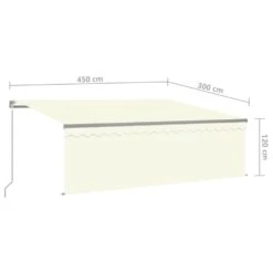 VIDAXL Auvent Manuel Rétractable Avec Store 4,5x3 M Crème -VIDAXL || SuperFish || Konstsmide Soldes Boutique 6426ddba387f67.12095157