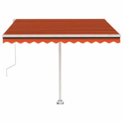 VIDAXL Auvent Automatique Capteur De Vent/led 300x250 Cm Orange/marron -VIDAXL || SuperFish || Konstsmide Soldes Boutique 6426ddbb6afaf2.72135959