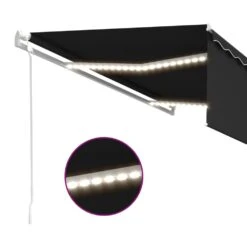 VIDAXL Auvent Automatique Store Capteur De Vent Et Led 5x3m Anthracite -VIDAXL || SuperFish || Konstsmide Soldes Boutique 6426ddc7f40798.28002003