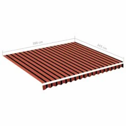 VIDAXL Tissu De Remplacement Pour Auvent Orange Et Marron 4x3,5 M -VIDAXL || SuperFish || Konstsmide Soldes Boutique 6426ddce7240c3.16699723