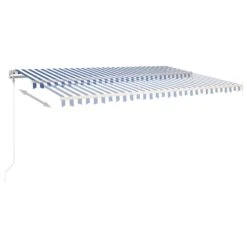 VIDAXL Auvent Automatique Capteur De Vent Et Led 6x3,5 M Bleu Et Blanc -VIDAXL || SuperFish || Konstsmide Soldes Boutique 6426ddcef22ab5.91692912