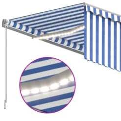 VIDAXL Auvent Automatique Store Capteur De Vent Led 4,5x3 M Bleu Blanc 13 VIDAXL Auvent Automatique Store Capteur De Vent Led 4,5x3 M Bleu Blanc -VIDAXL || SuperFish || Konstsmide Soldes Boutique 6426ddd121a921.44107708